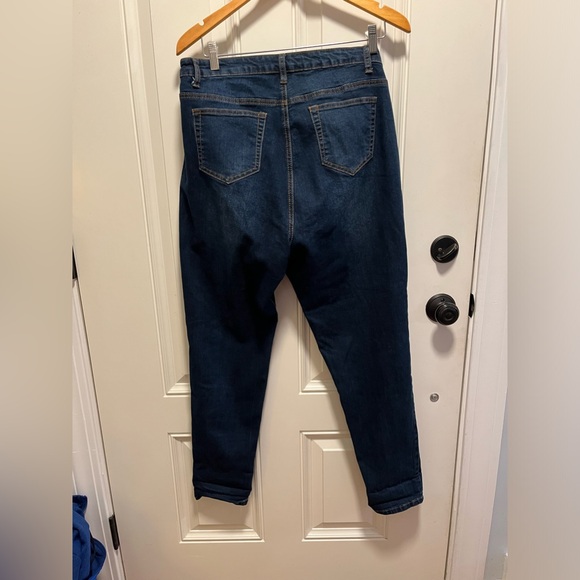 Blue Identity 16W Straight Leg/Skinny 5-pocket Jeans, dark blue wash - Picture 7 of 9